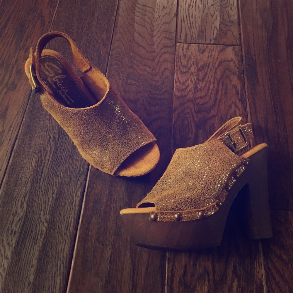 Leather Platform Heels