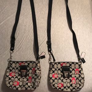 Two cross body Coach purses