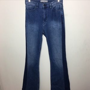 Nasty Gal Flared + Faded Jeans