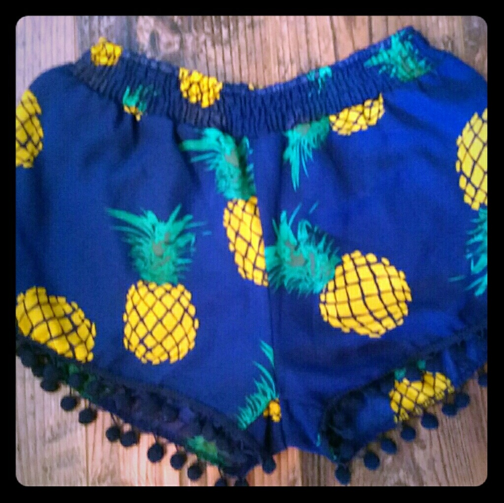 Pineapple print shorts