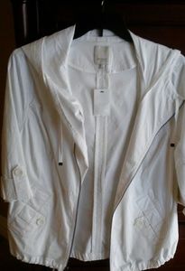 White hooded jacket
