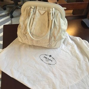 WANT SOLD TODAY!! Large White Prada Tote