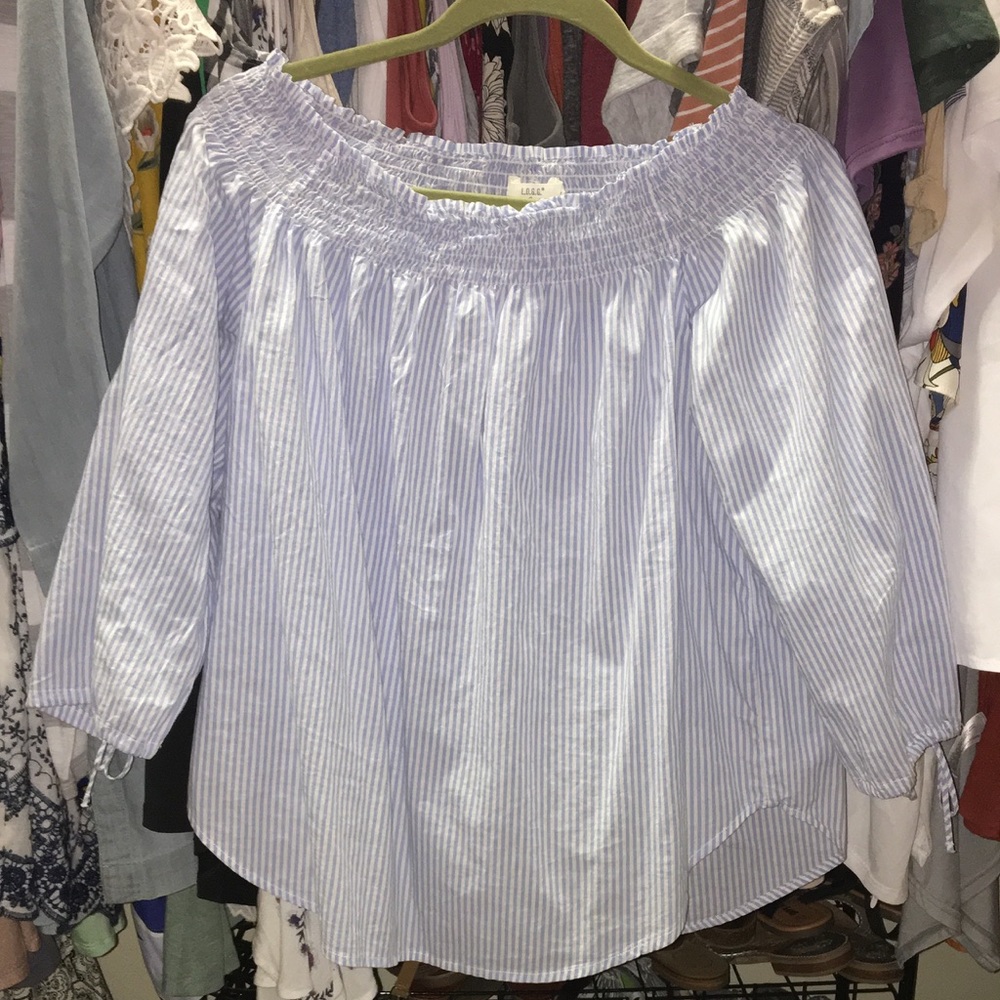 Striped Blue And White Nautical Blouse