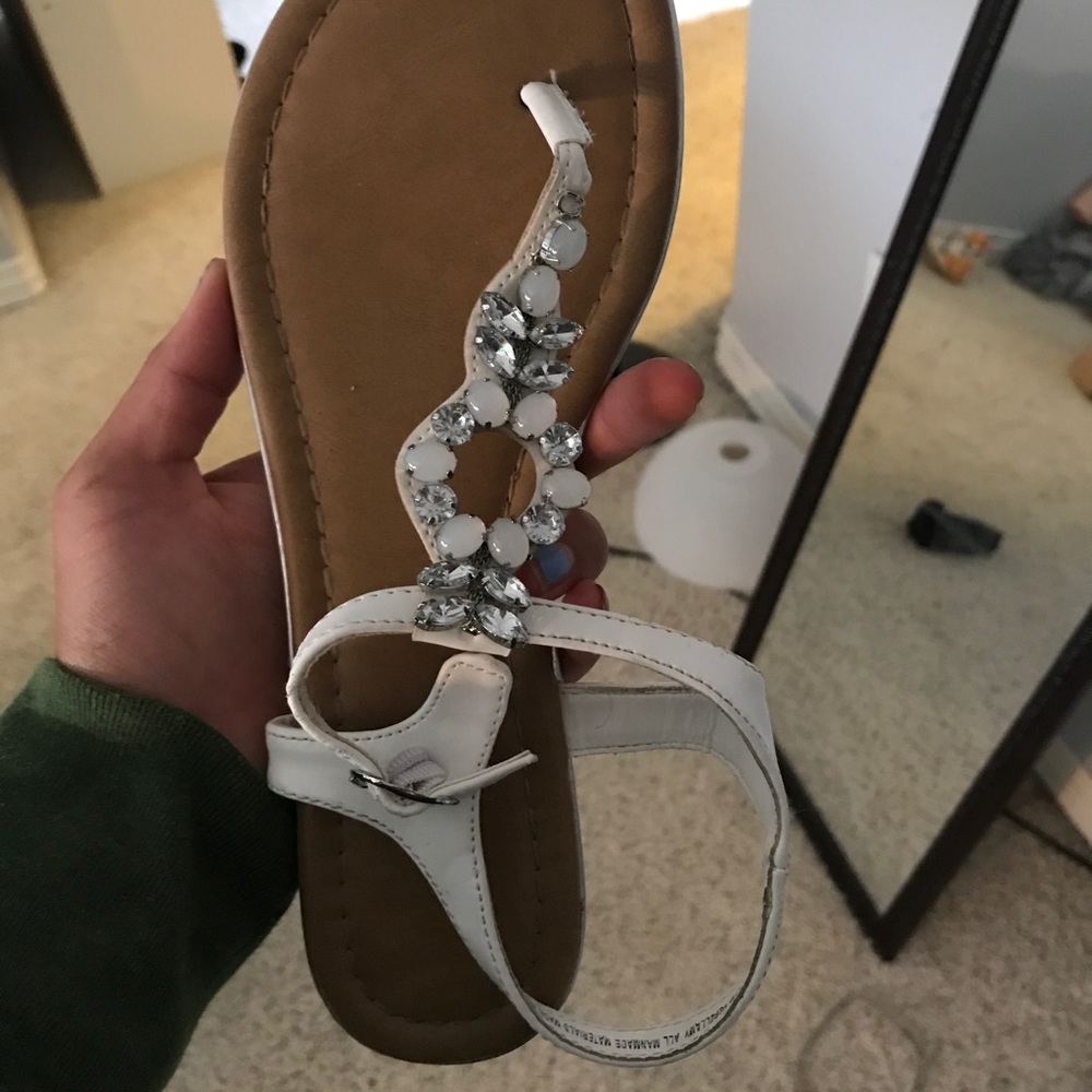 White sandals
