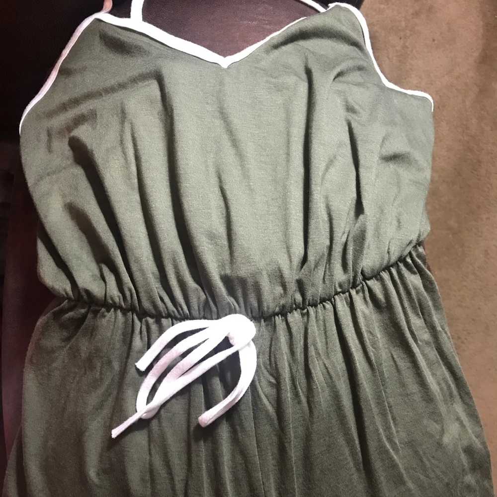 Olive green romper