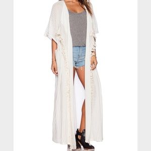 Free People Maillot Fringe Kimono