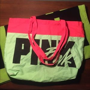 VS Pink Towel and Beach Bag Bundle