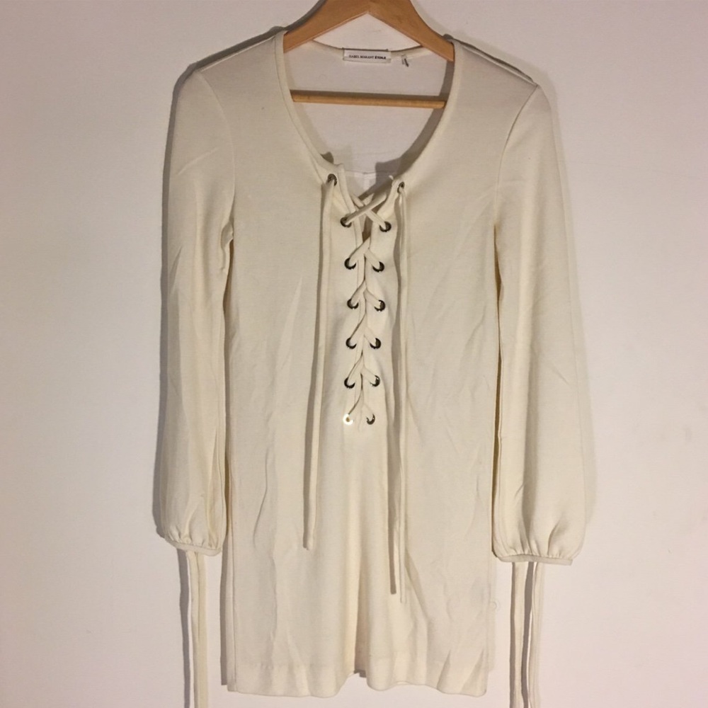 Vintage Isabel Marant Lace-Up Ivory Dress