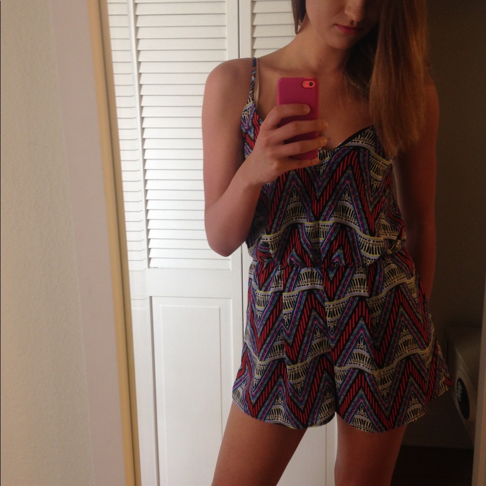 Funky print romper