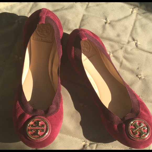 Tory Burch Shoes - TORY BURCH Caroline 2 Suede Flats 9
