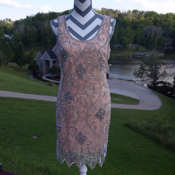prelude beaded dress Long Beaded Sienna Prom Dress: Ladivine CC4020 Sienna / 8