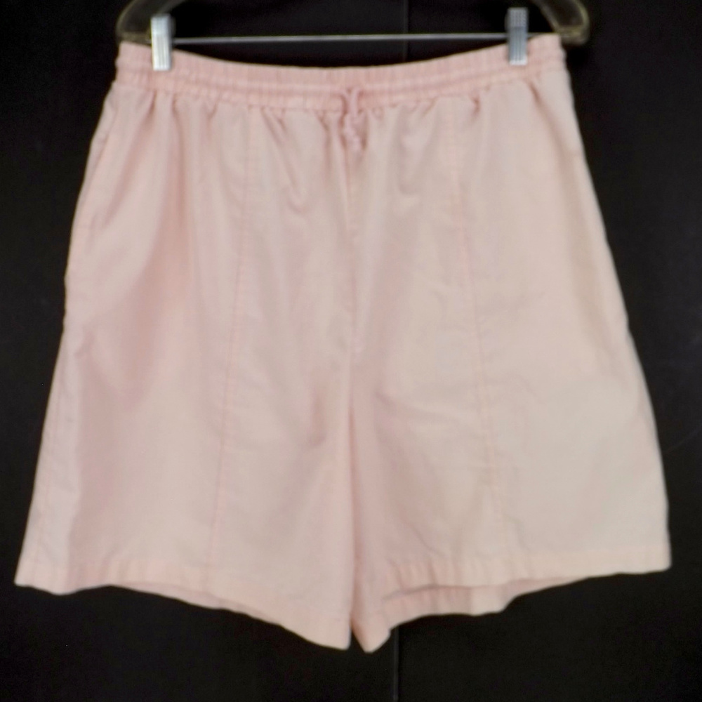 womens shorts pull on elastic waist pockets peachy