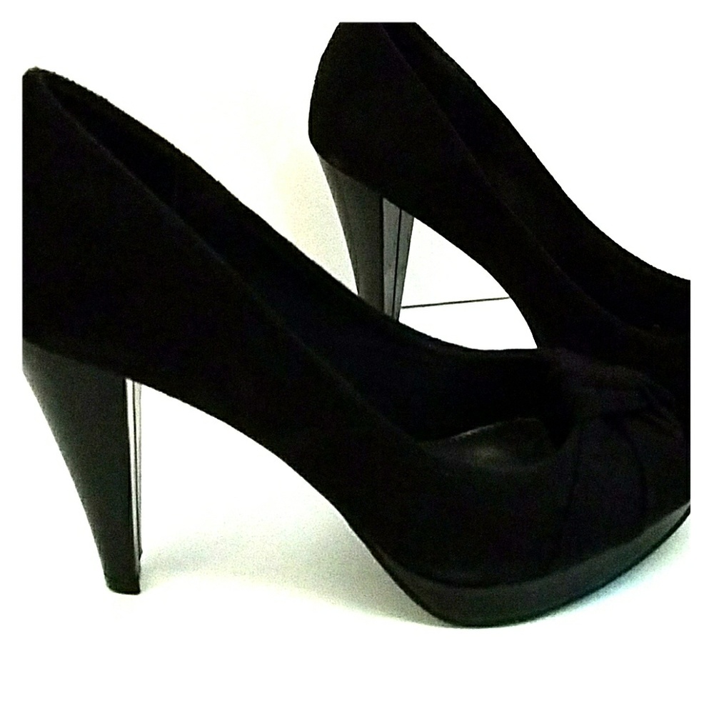 Black Open Toe Heels