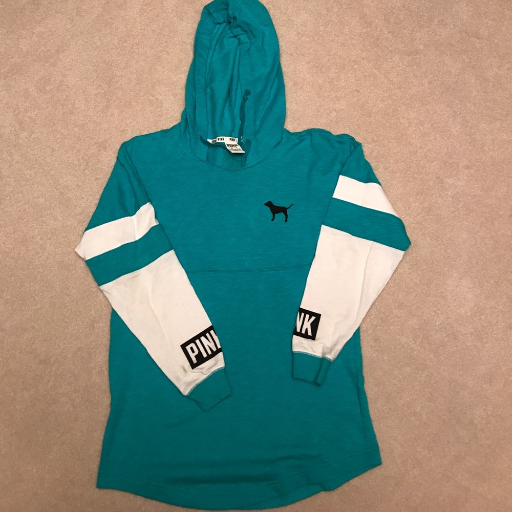 Pink hooded sweatshirt. Size XS. Like new