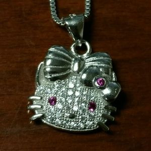 Silver Hello Kitty Pendent NWOT