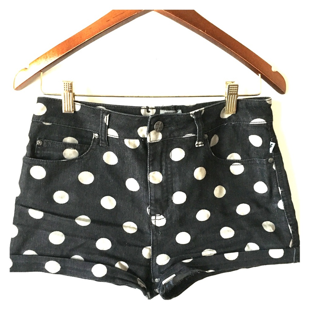 Urban Outfitters Tripp NYC Cuffed Polkadot Shorts