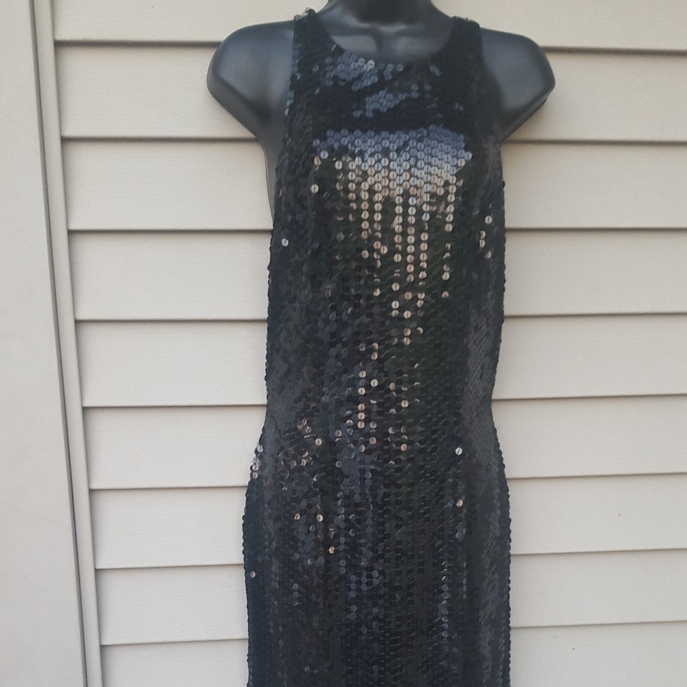 Black sequin dress
