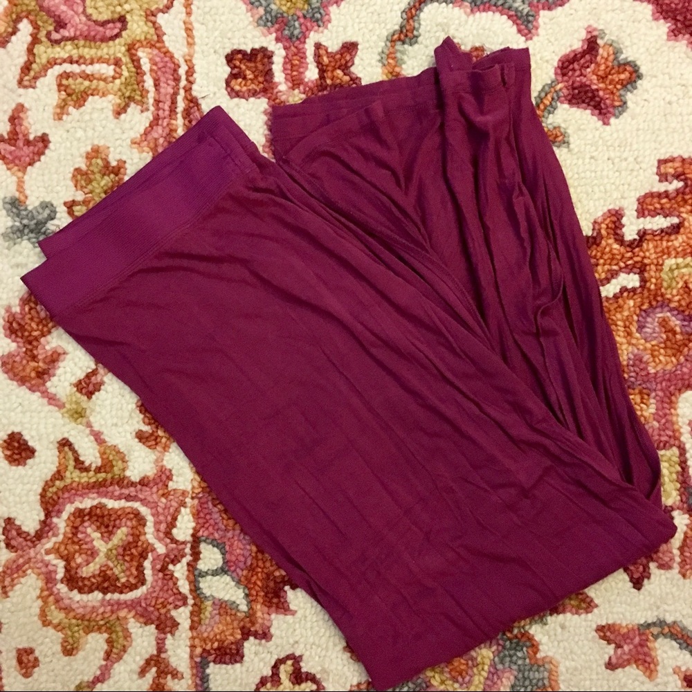 PLUM MAXI SKIRT WITH SPLIT | XL