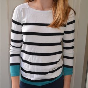 LOFT Striped Multi-tone Sweater