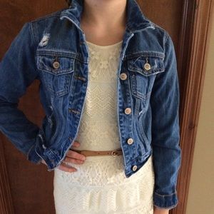 ripped crop jean jacket
