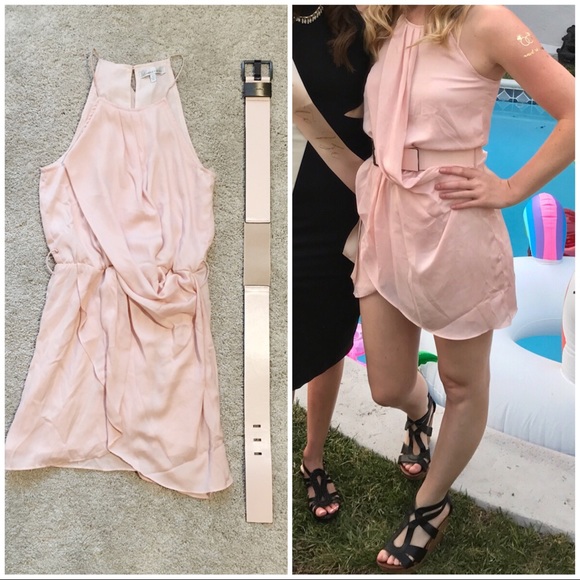 Lovers + Friends Dresses & Skirts - Lovers + Friends Blush Pink Draped Mini Dress XS