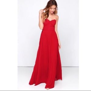 Red sweetheart strapless maxi Dress from lulus