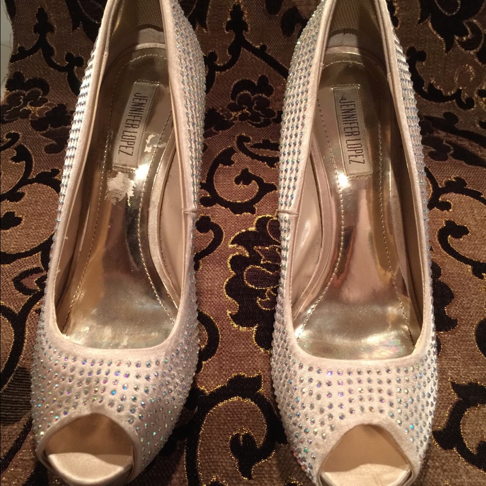 Jennifer Lopez Rhinestone high heels size 9