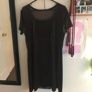 Gunmetal Gray Velvet Dress