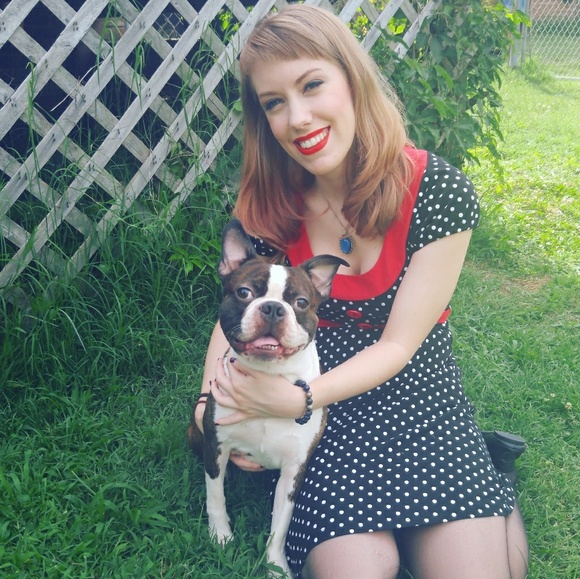 **SOLD** Sourpuss Polka Dot Dress - Picture 6 of 6