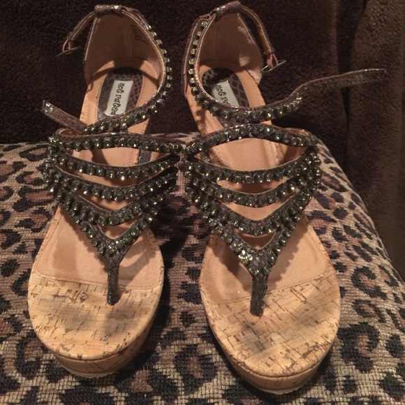 Not Rated Bronze Rhinestone Wedge - Picture 2 of 5