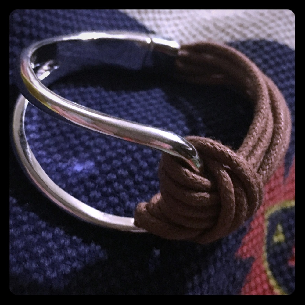 Silver & brown Magnetic clasp bracelet
