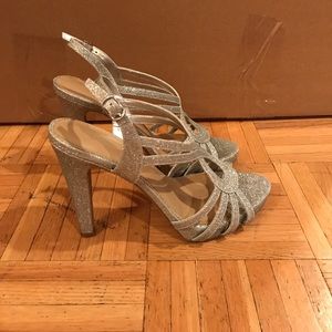 Silver Strappy Heels!!