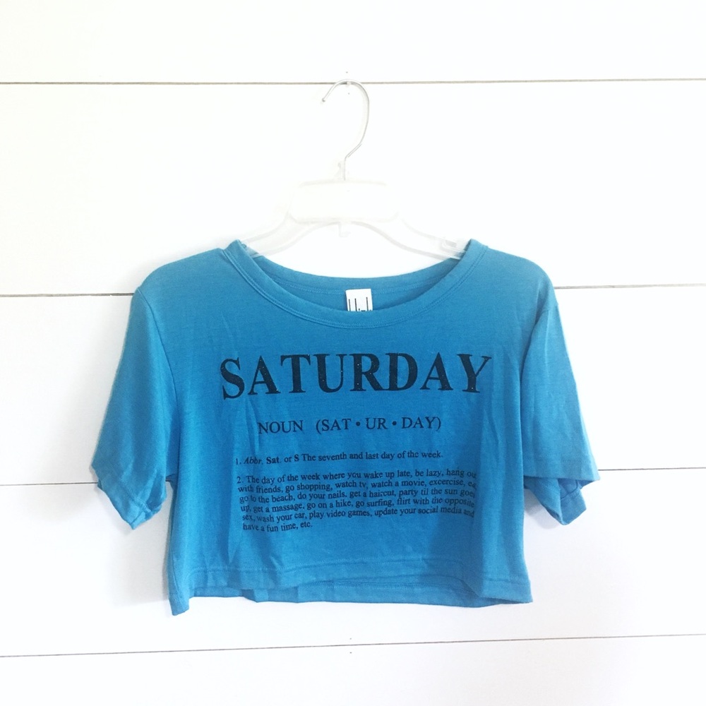 NWOT "Saturday" crop top