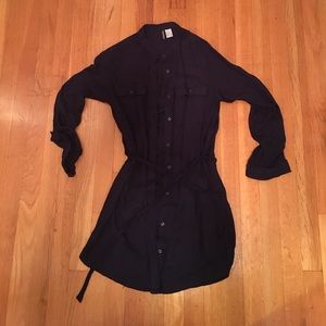 Navy Blue H&M Button Down Dress