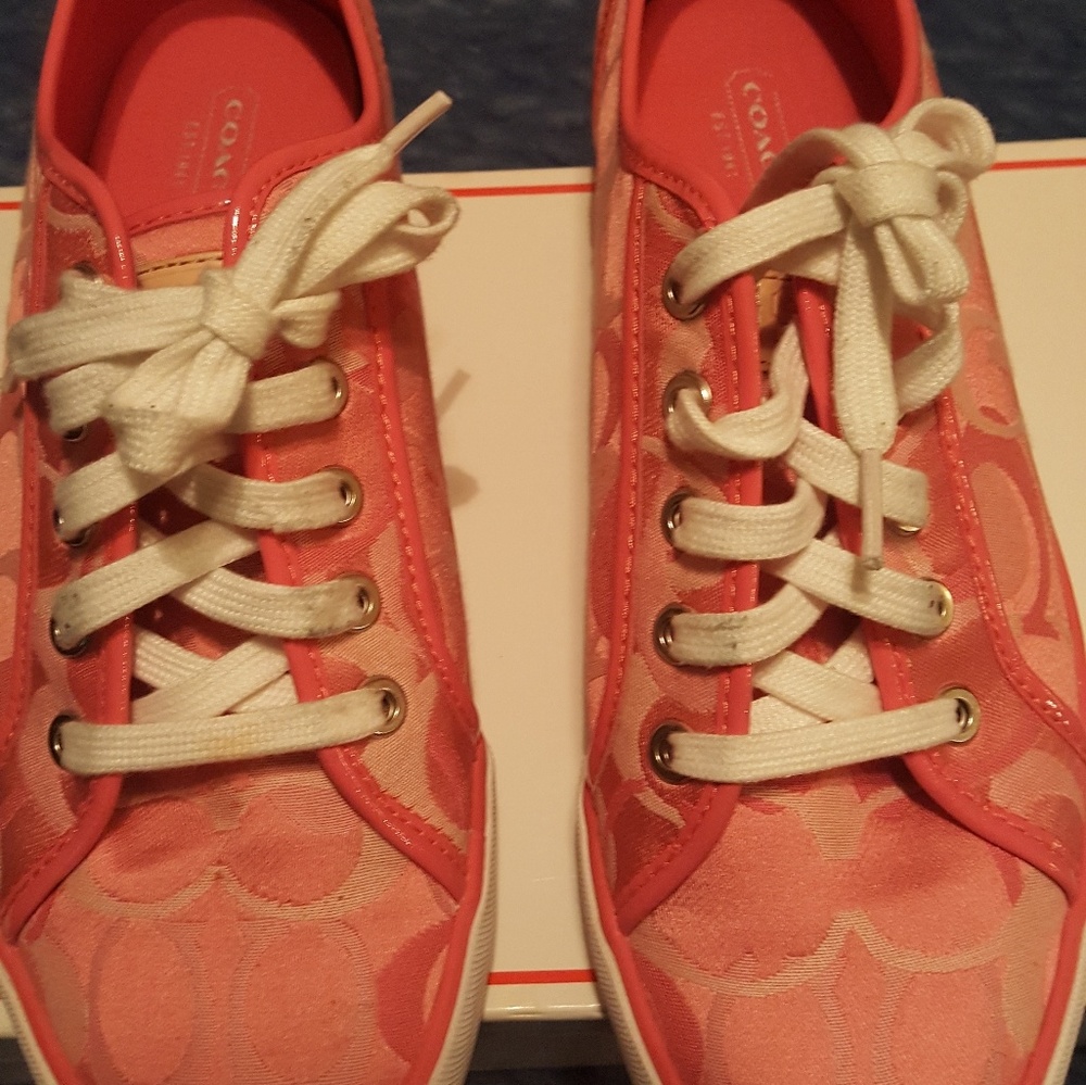Pink Signature Coach Sneakera