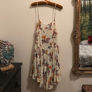 Free People Circle Of Flowers Lace Up Back Dress
