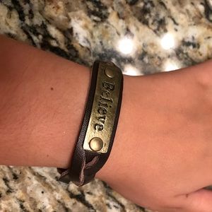 Believe leather bracelet
