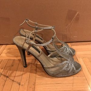 Dark Silver Strappy Heels!!