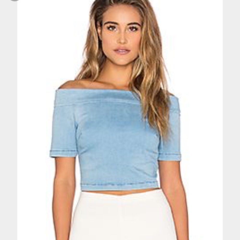 3x1 WT Off Shoulder Crop Top, NWOT