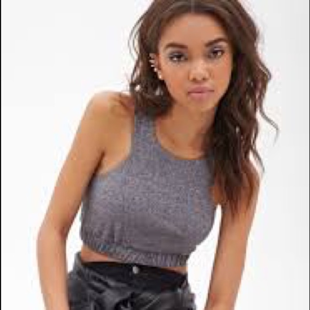Forever 21 Grey Crop Top