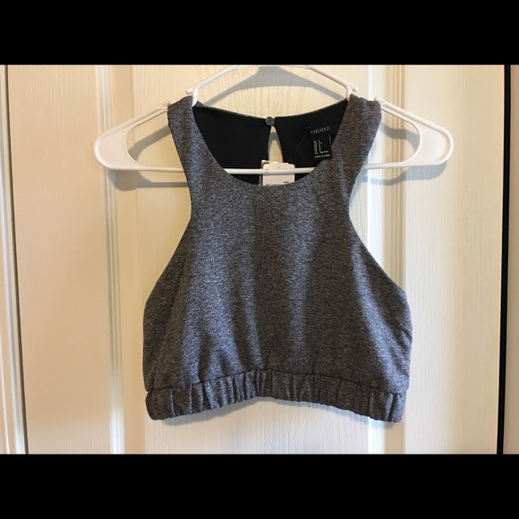 Forever 21 Grey Crop Top - Picture 2 of 4