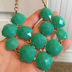 Teal statement necklace