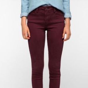 Bullhead Denim Co Burgundy High Waist Skinny Jeans
