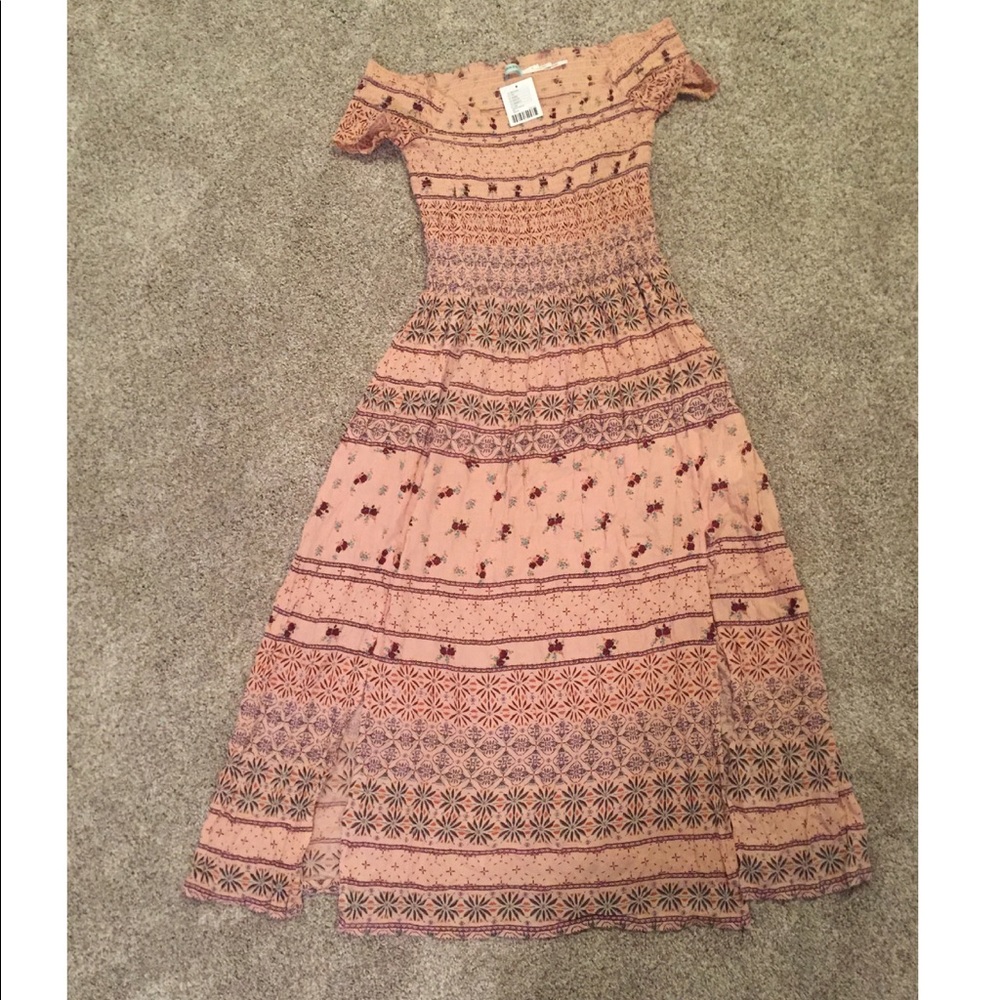 Urban Outfitters boho off-the-shoulder dress