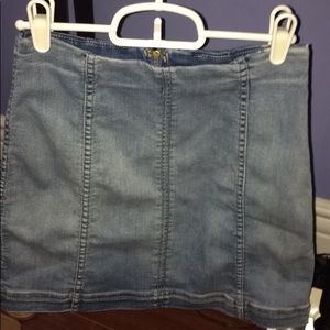 Free people denim pencil skirt