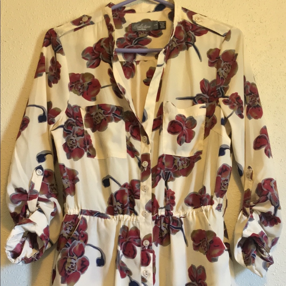 Collection Costa Blanca Cream Flowery Dress