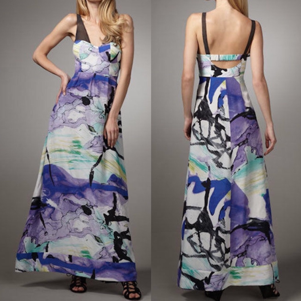 Anthropologie "Leifsdottir" Lake Reflection Maxi
