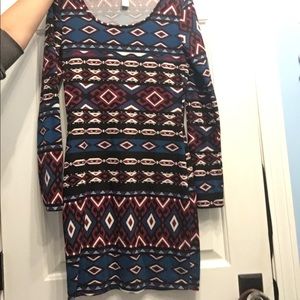 Patterned bodycon dress