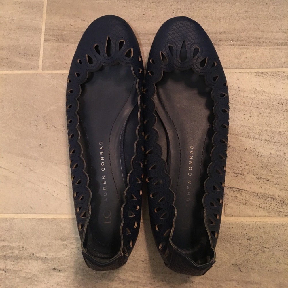 Navy blue flats