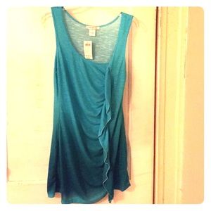 NWT Arden B Sea Blue Hombre Tunic Tank top LG